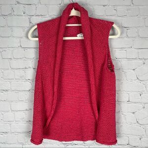 J.JILL Pure Jill coral red knit cotton vest size M